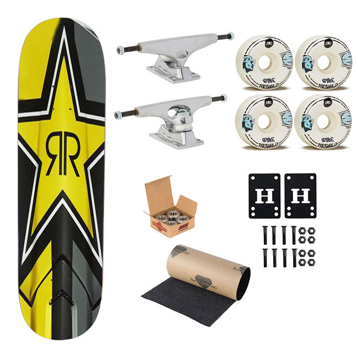 Rockstar Moto Mx Skateboard Complete Board 8.0" X 31.75"