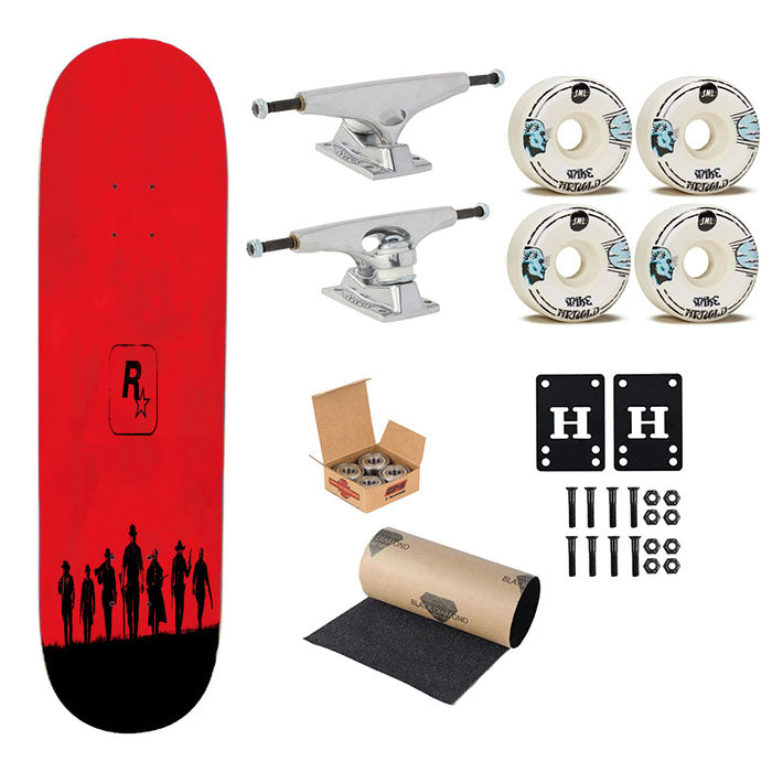 Rockstar Warehouse Red Dead Redemption Skateboard Complete Board 8.0" X 31.75"