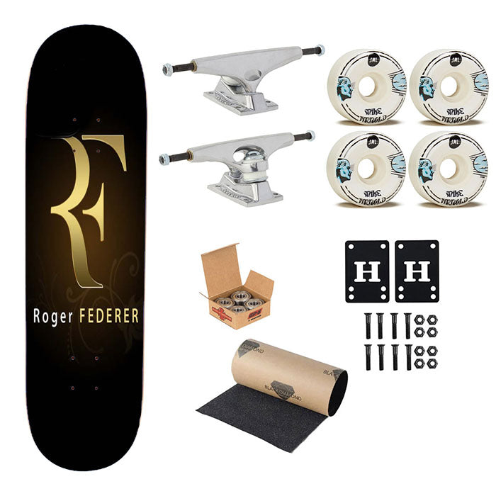 Roger Federer Skateboard Complete Board 8.0" X 31.75"