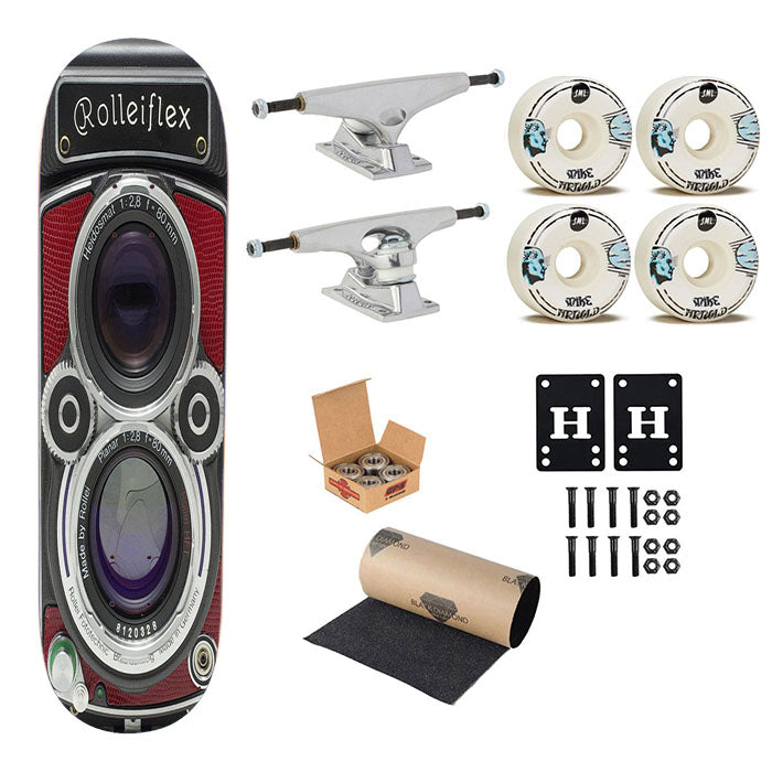 Rollei Rolleiflex Camera 8 Gx Model Club Jers Skateboard Complete Board 8.0" X 31.75"