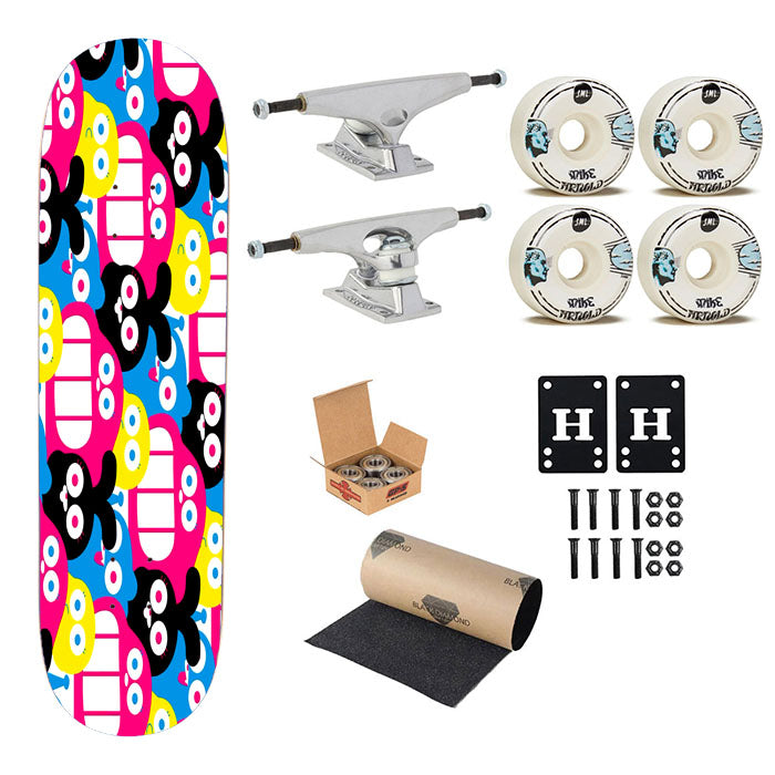 Ronda Cartoon Network Pattern Skateboard Complete Board 8.0" X 31.75"