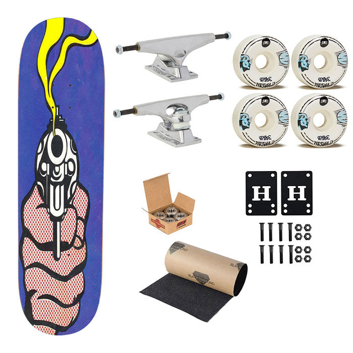 Roy Lichtenstein - Gun In America Skateboard Complete Board 8.0" X 31.75"