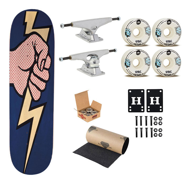 Roy Lichtenstein Thunderbolt Skateboard Complete Board 8.0" X 31.75"