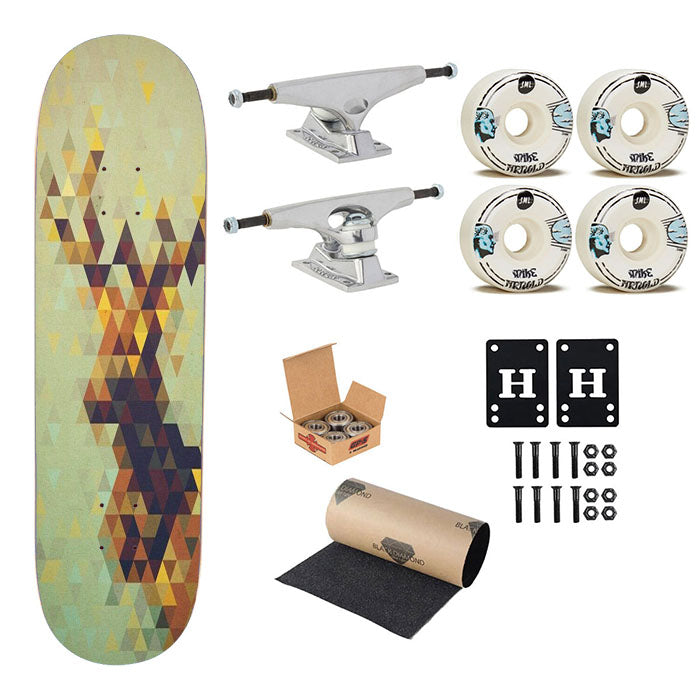 Rusa Triangle Skateboard Complete Board 8.0" X 31.75"