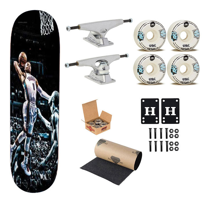 Russell Westbrook Paint Dunk Skateboard Complete Board 8.0" X 31.75"