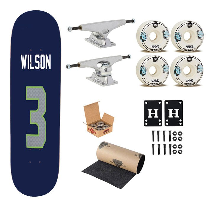 Russell Wilson Jersey Design Skateboard Complete Board 8.0" X 31.75"
