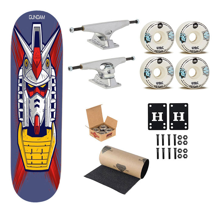 Rx 78 Gundam Mecha Skateboard Complete Board 8.0" X 31.75"