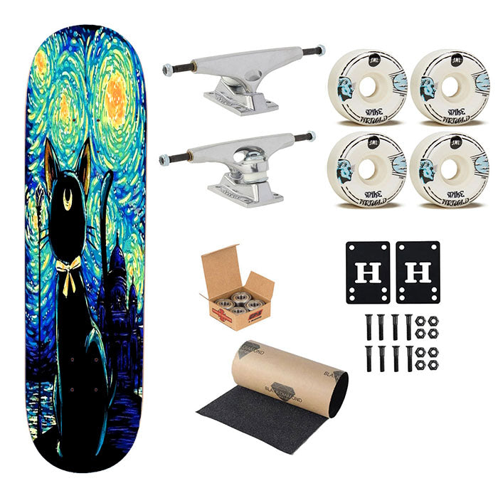 Sailor Moon Luna Van Gogh Skateboard Complete Board 8.0" X 31.75"