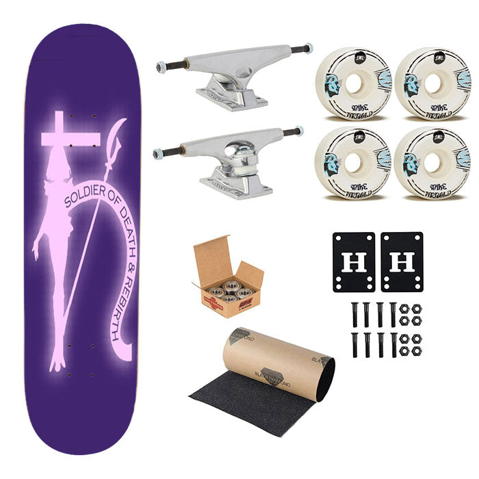 Sailor Saturn Symbol Skateboard Complete Board 8.0" X 31.75"