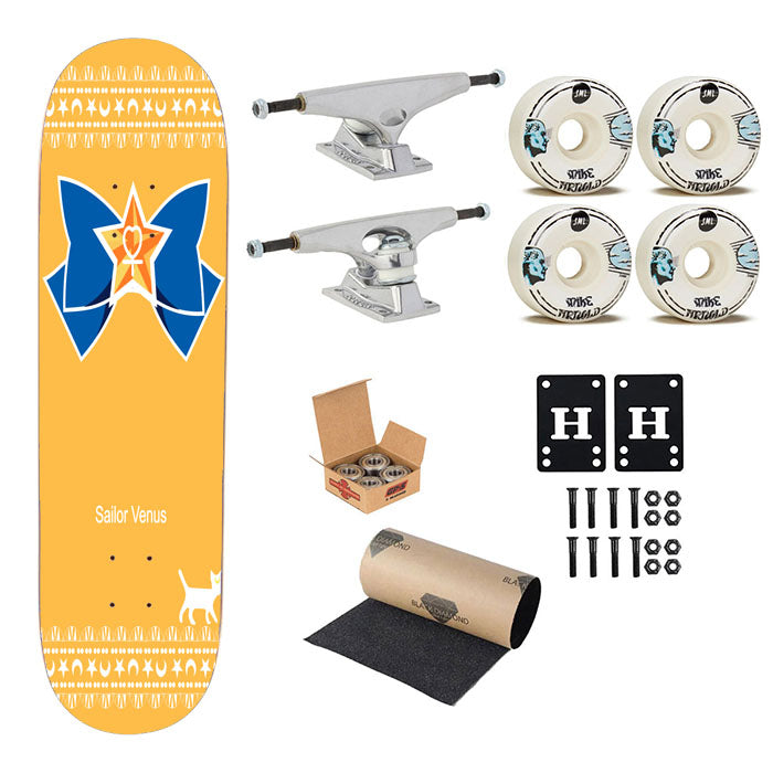 Sailor Venus Orange Skateboard Complete Board 8.0" X 31.75"