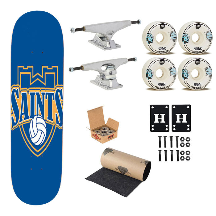 Saints Baseball Logo Blue Skateboard Complete Board 8.0" X 31.75"