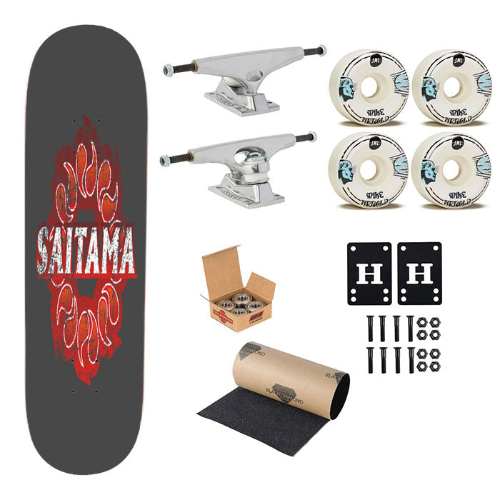 Saitama Prefecture Japanese Symbol Distresssed Skateboard Complete Board 8.0" X 31.75"
