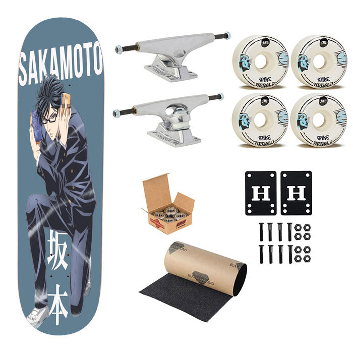 Sakamoto Desu Ga Anime Skateboard Complete Board 8.0" X 31.75"