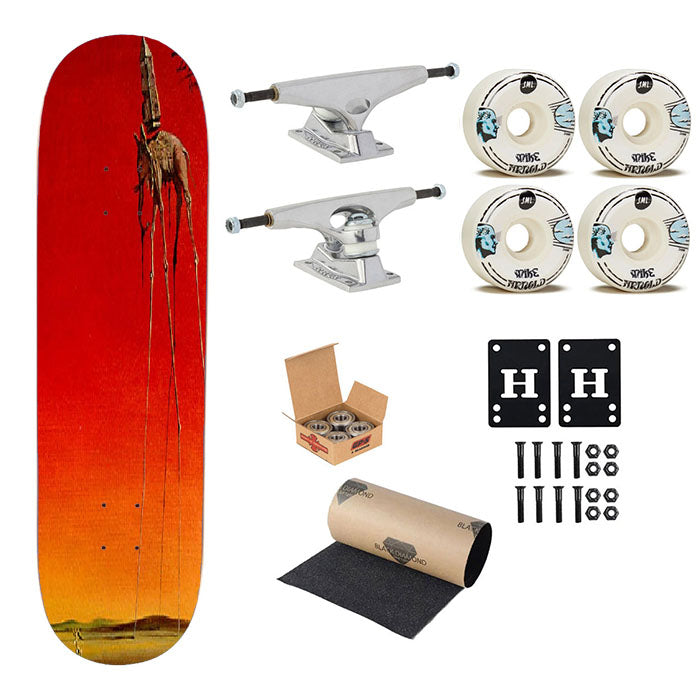 Salvador Dali, The Elephants Skateboard Complete Board 8.0" X 31.75"