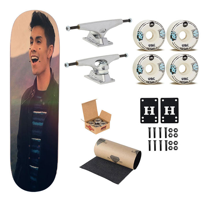 Sam Tsui Singer Skateboard Complete Board 8.0" X 31.75"