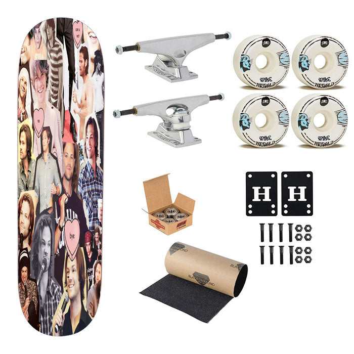 Sam Winchester Supernatural Collage Skateboard Complete Board 8.0" X 31.75"