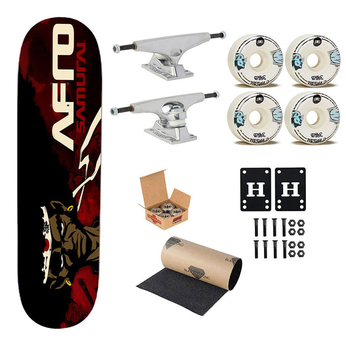 Samurai Afro Skateboard Complete Board 8.0" X 31.75"