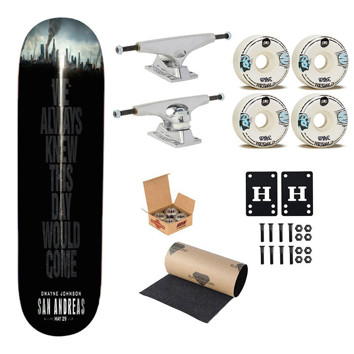 San Andreas Quotes Skateboard Complete Board 8.0" X 31.75"