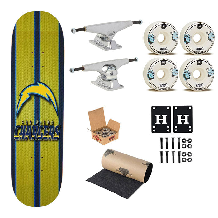 San Diego Chargers Symbol Skateboard Complete Board 8.0" X 31.75"