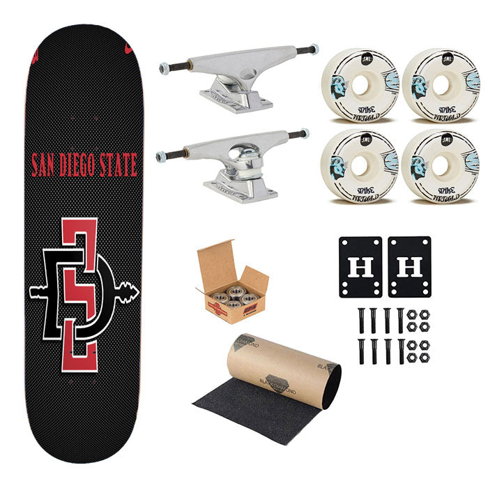 San Diego State Aztec Skateboard Complete Board 8.0" X 31.75"