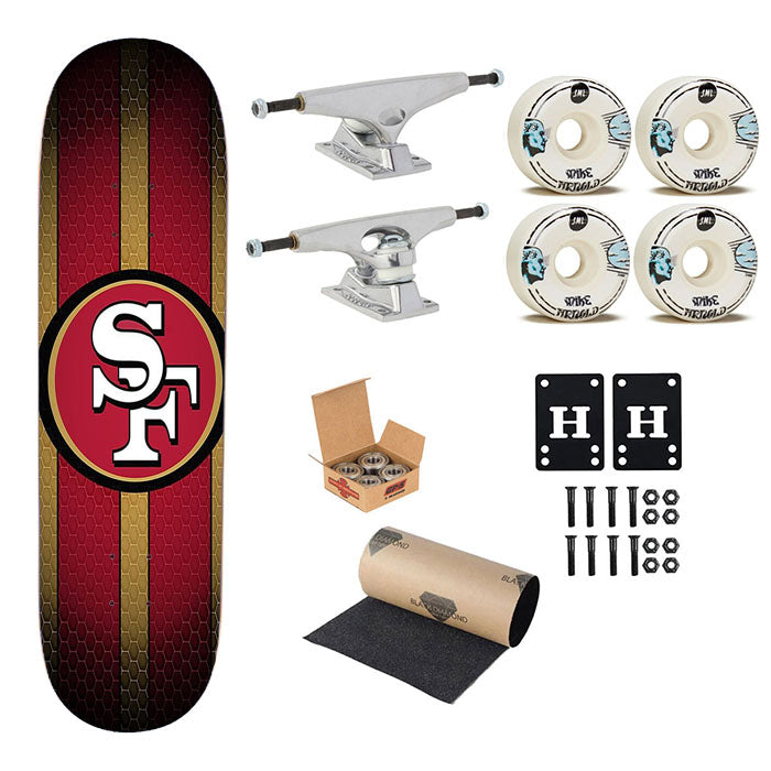 San Francisco 49Ers S Skateboard Complete Board 8.0" X 31.75"