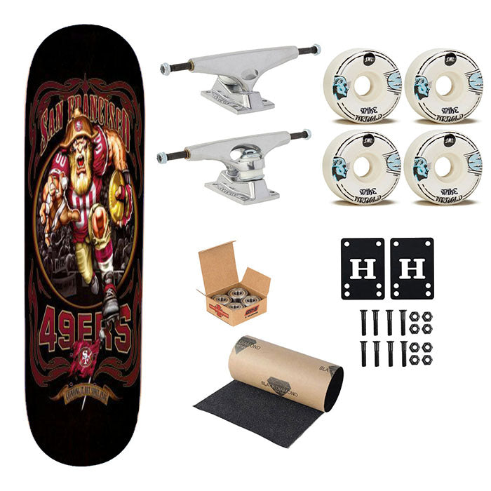 San Francised 49Ers Skateboard Complete Board 8.0" X 31.75"