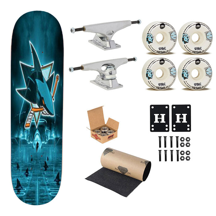 San Jose Sharks Skateboard Complete Board 8.0" X 31.75"