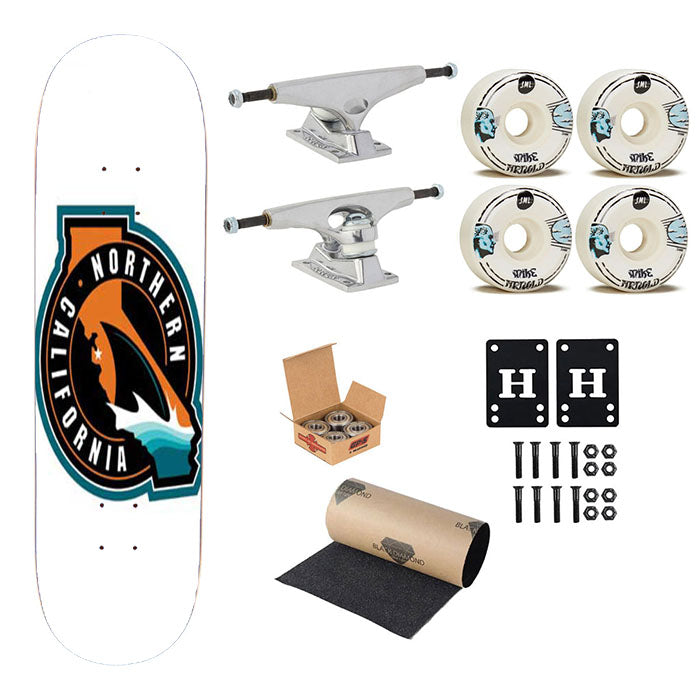 San Jose Sharks Logo Florida Skateboard Complete Board 8.0" X 31.75"