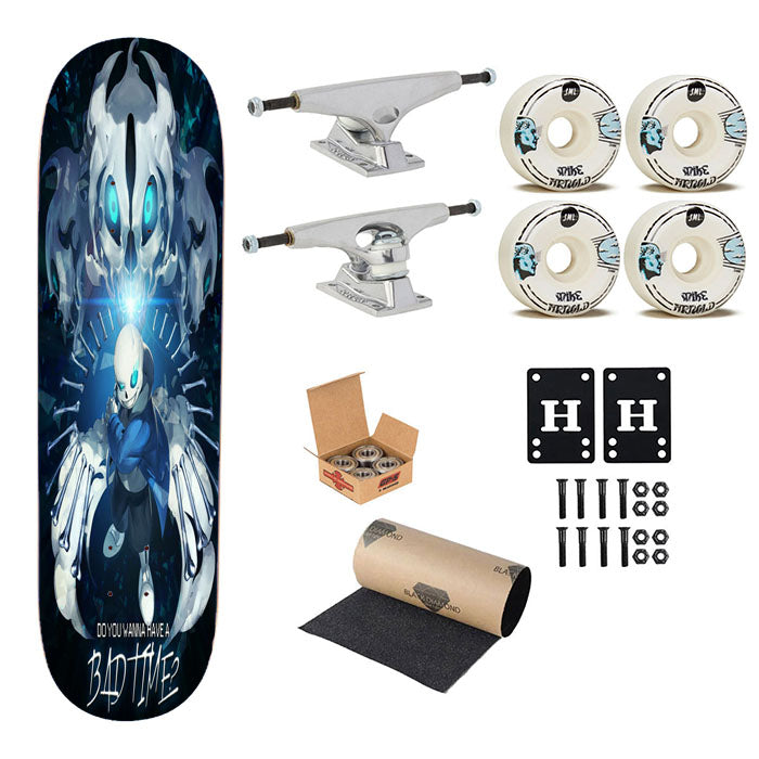 Sans The Skeleton Undertale Bad Time Skateboard Complete Board 8.0" X 31.75"