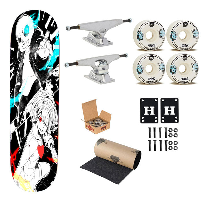 Sans X Megalovania Undertale Fanart Skateboard Complete Board 8.0" X 31.75"