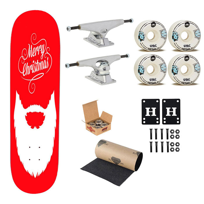 Santa Christmas Skateboard Complete Board 8.0" X 31.75"