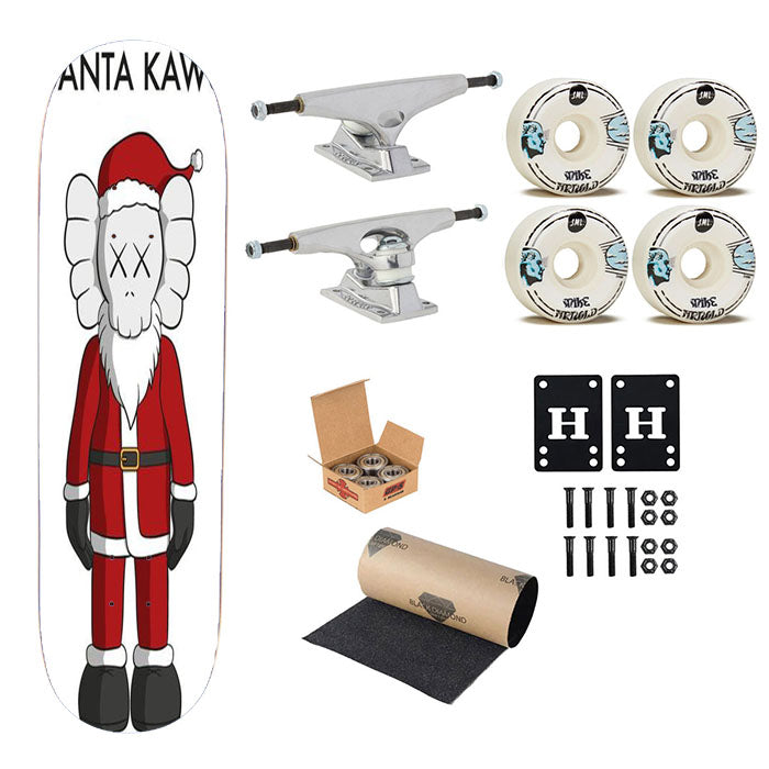 Santa Kaws By Santa Claus Skateboard Complete Board 8.0" X 31.75"