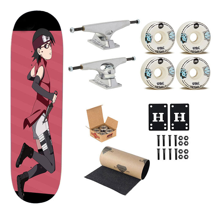 Sarada Uchiha Skateboard Complete Board 8.0" X 31.75"