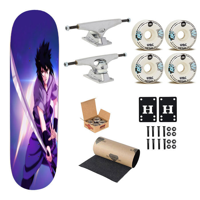 Sasuke And Sword Naruto Ninja Anime Skateboard Complete Board 8.0" X 31.75"