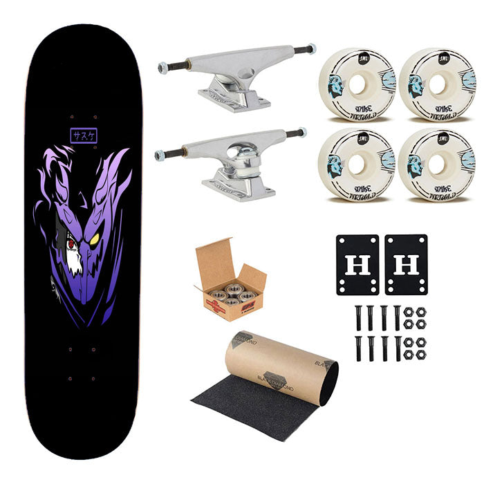 Sasuke Eternal Mangekyou Sharingan Susanoo Anime Skateboard Complete Board 8.0" X 31.75"