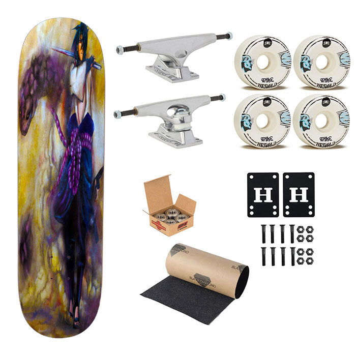 Sasuke Uchiha Naruto Skateboard Complete Board 8.0" X 31.75"