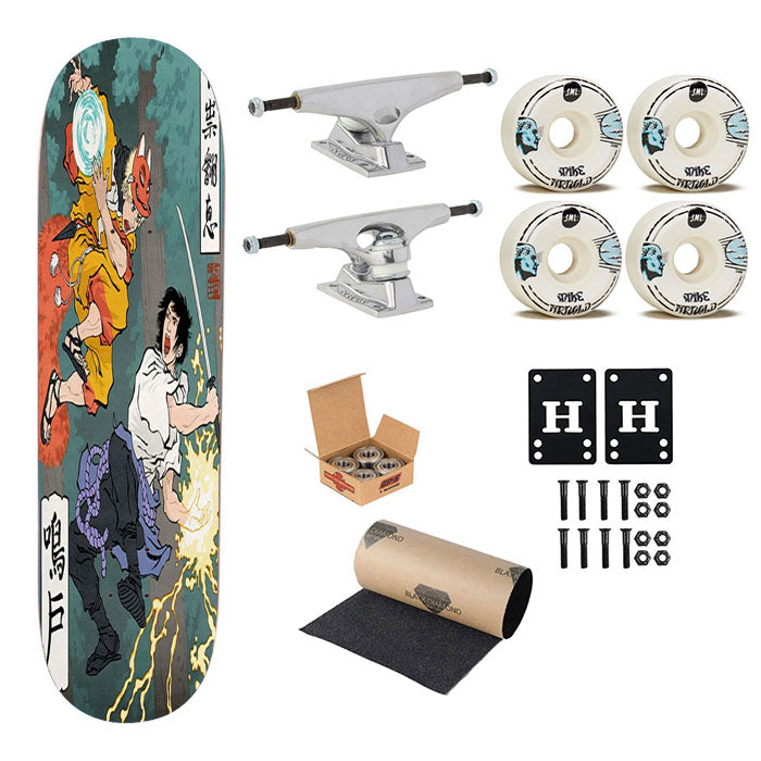 Sasuke Vs Naruto Traditional Japan Art Skateboard Complete Board 8.0" X 31.75"