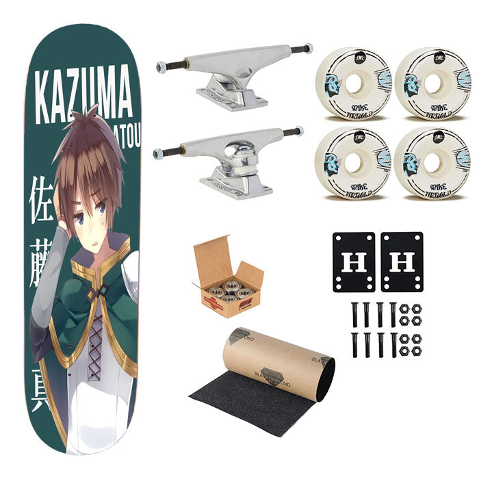 Satou Kazuma Kono Subarashii Sekai Ni Shukufuku Wo Anime Skateboard Complete Board 8.0" X 31.75"