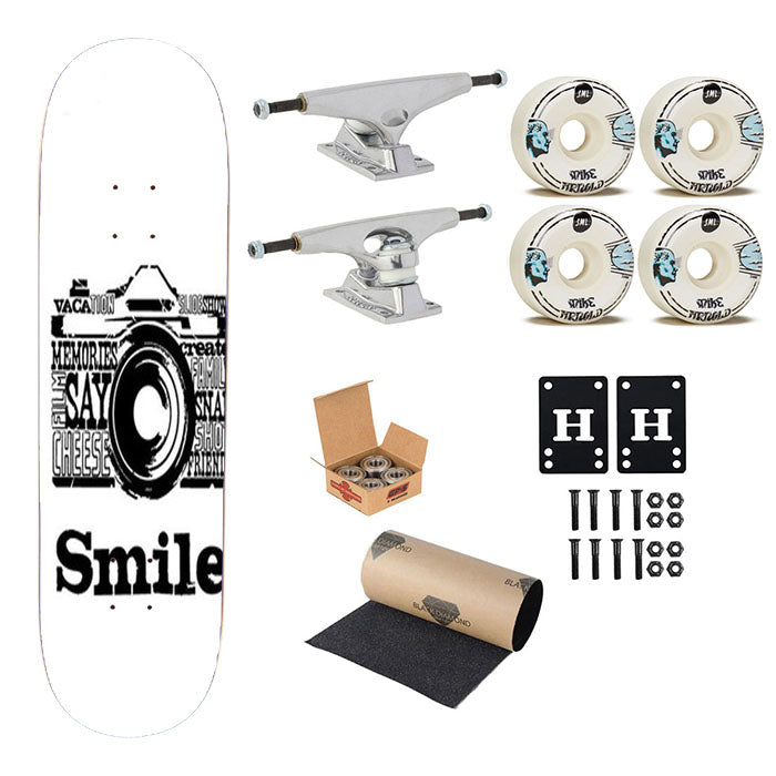 Say Smile Cam Skateboard Complete Board 8.0" X 31.75"