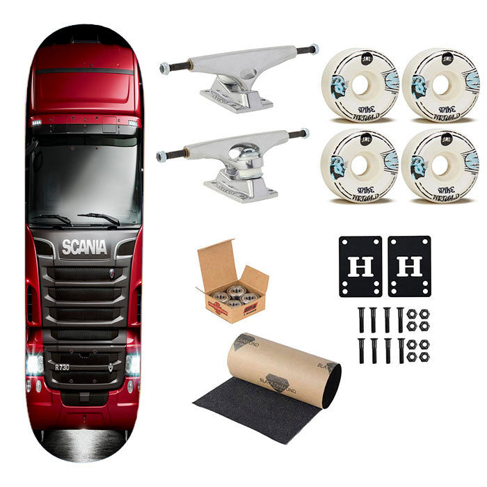 Scania Truck Skateboard Complete Board 8.0" X 31.75"