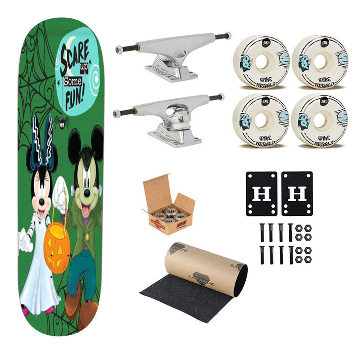 Scare Up Fun Mickey & Minnie Skateboard Complete Board 8.0" X 31.75"