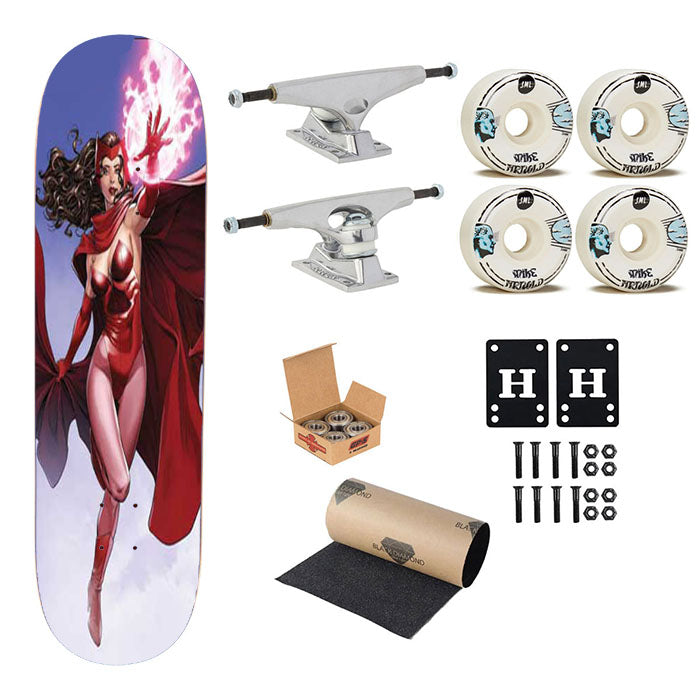 Scarlet Witch Blasting Skateboard Complete Board 8.0" X 31.75"