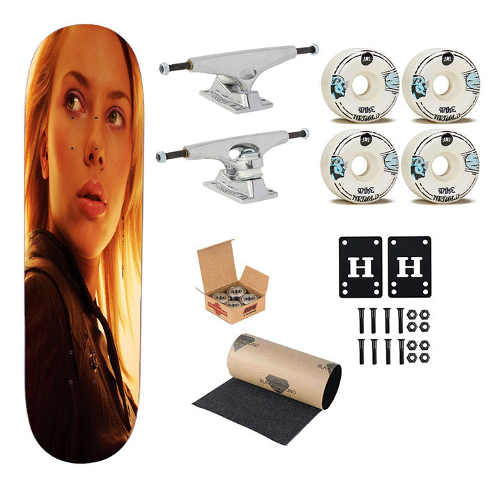 Scarlett Johansson Sepia Skateboard Complete Board 8.0" X 31.75"