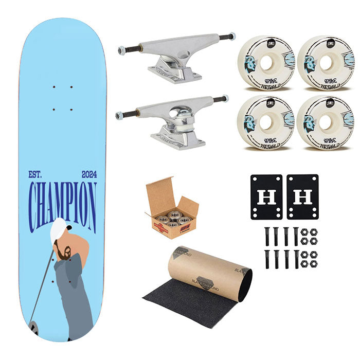 Schauffele Champion 2024 Skateboard Complete Board 8.0" X 31.75"