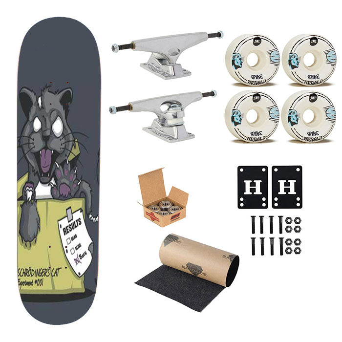 Schrodingers Cat Skateboard Complete Board 8.0" X 31.75"