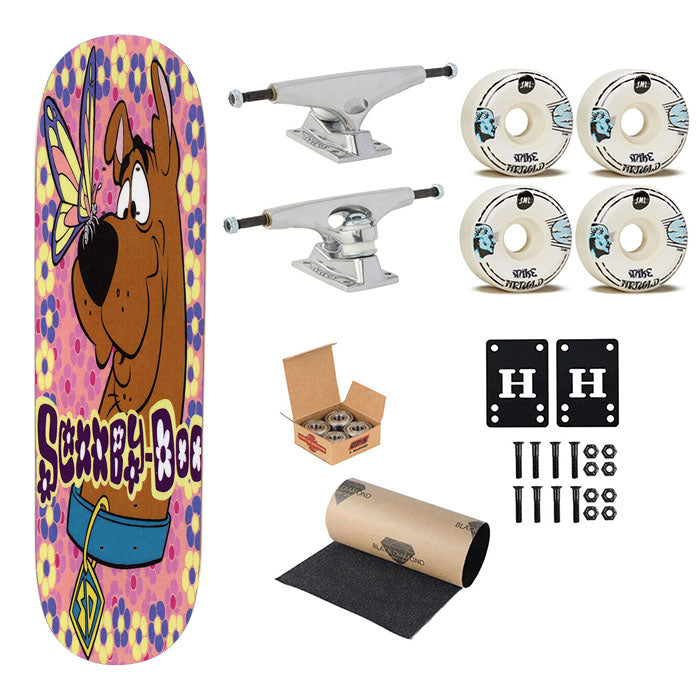 Scooby Doo Butterfly And Flower Skateboard Complete Board 8.0" X 31.75"