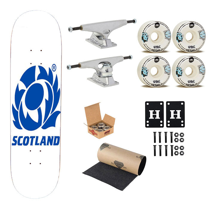 Scotland Rugby Art Skateboard Complete Board 8.0" X 31.75"