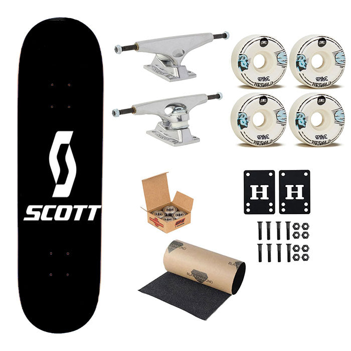 Scott Bicycle Logo Skateboard Complete Board 8.0" X 31.75"