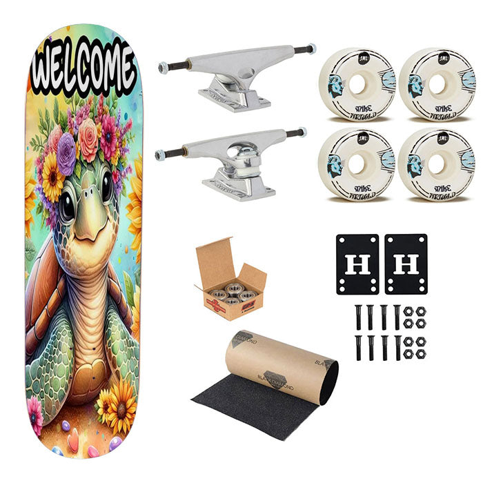 Sea Turtle Skateboard Complete Board 8.0" X 31.75"