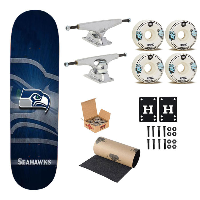 Seahawks Blue Skateboard Complete Board 8.0" X 31.75"